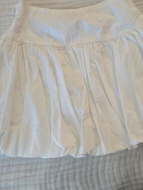 1. State White Bubble Hem Mini Skirt